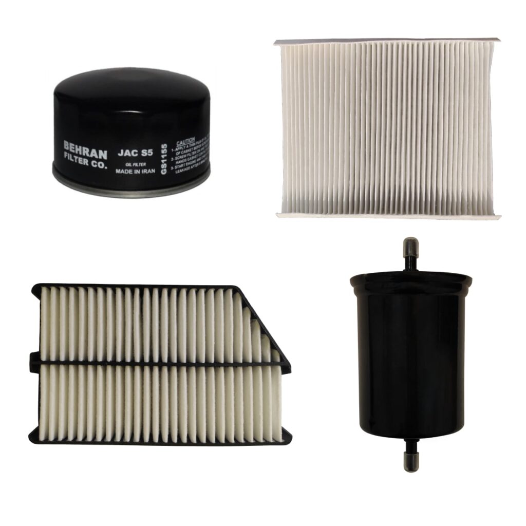 مجموعه فیلترهای روغن و بنزین و هوا و کابین جک S5