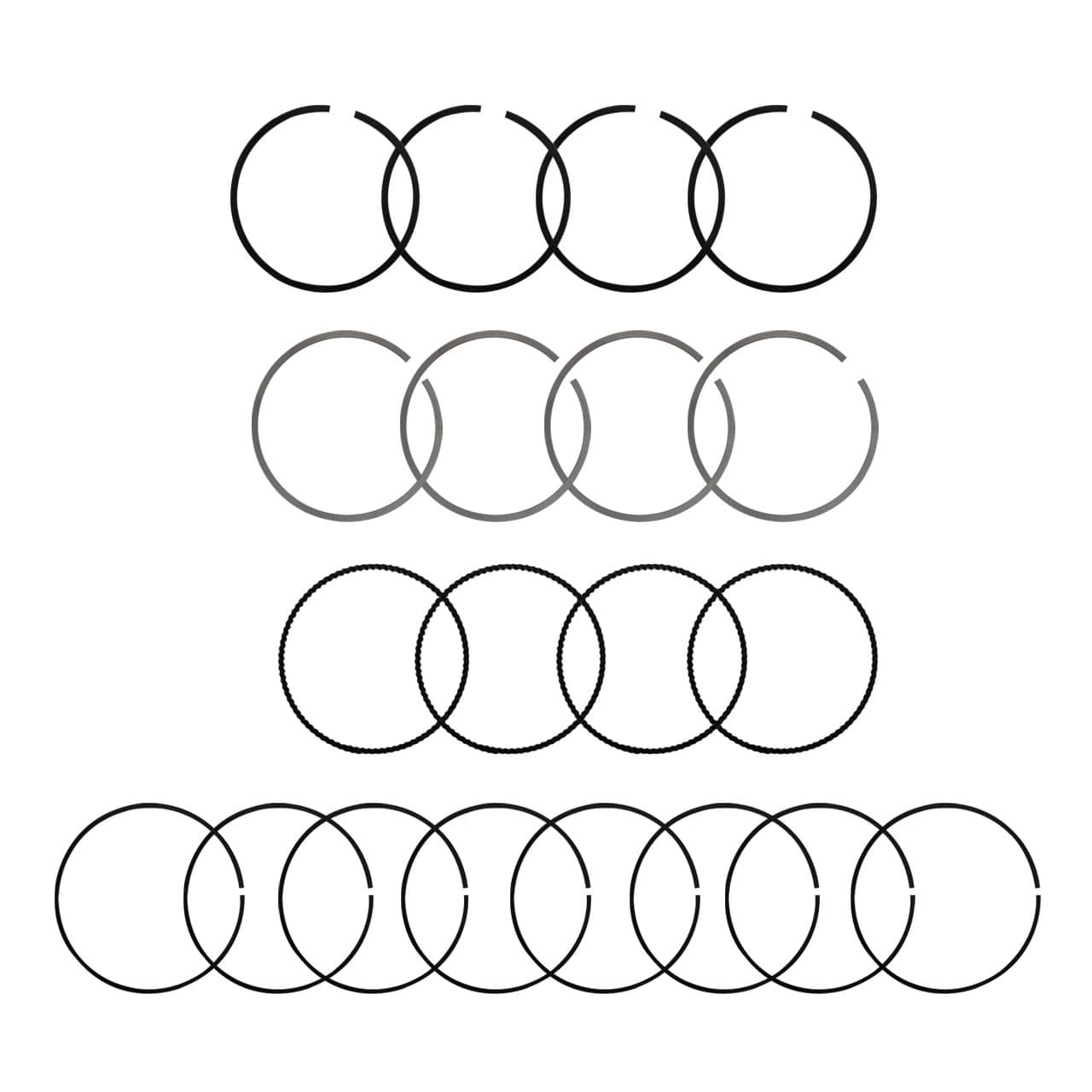 رینگ پیستون موتور استاندارد جک J5 دنده ای جک موتورز